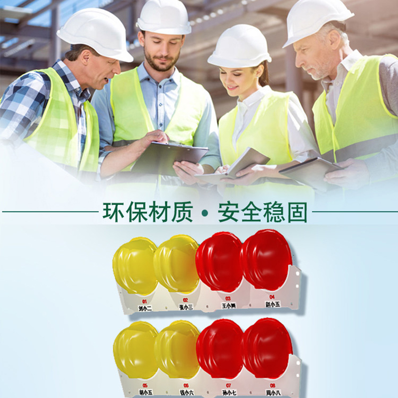古睿德 安全帽架 落地挂墙存放头帽架摆放架车间壁挂式放置架工地展示架 壁挂式4层16位带眉头高清大图