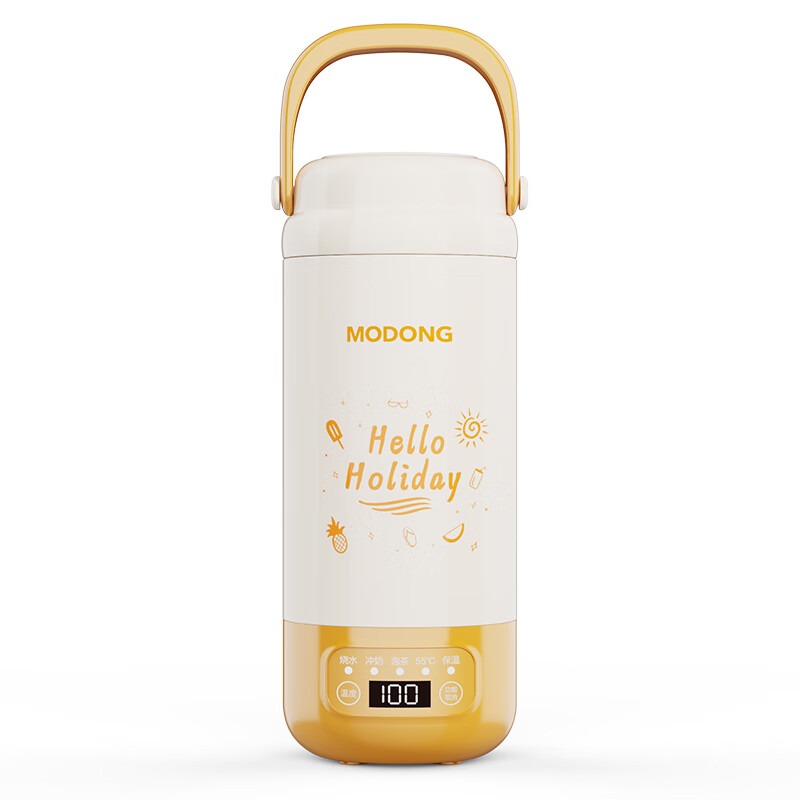 摩动 电热水杯/电保温杯 MD-LYSB90 橙色 0.75L