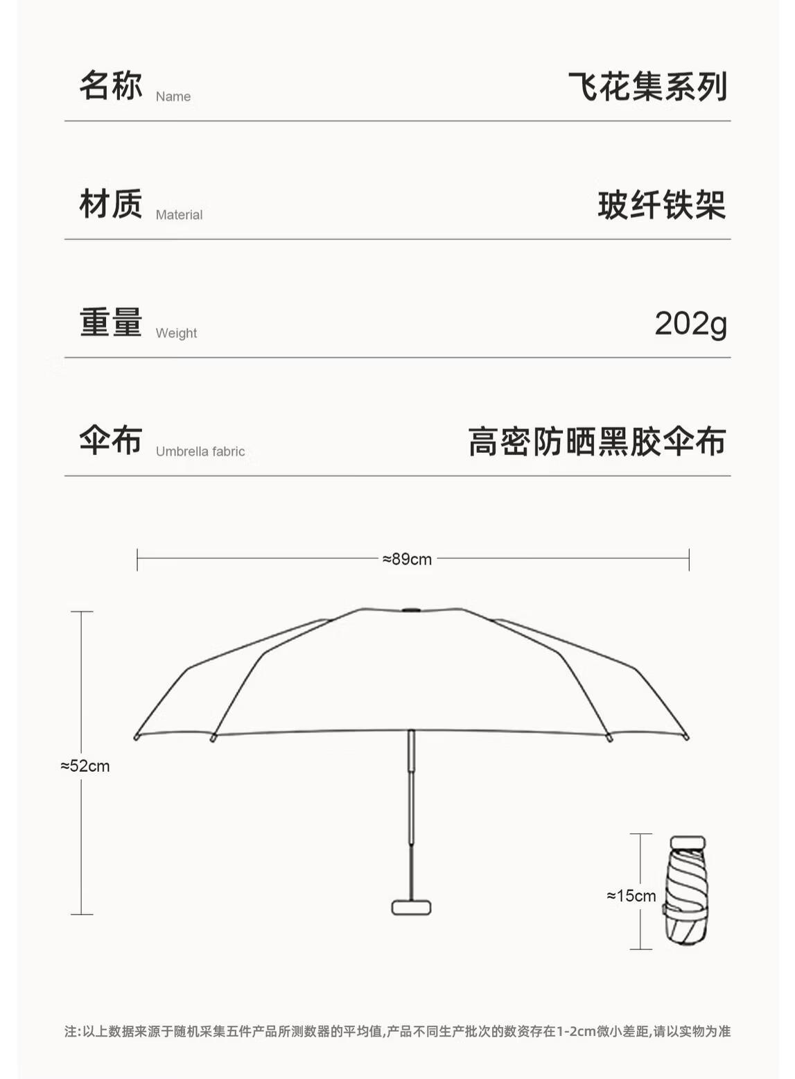 路悠悠五折手动黑胶印花防晒儿童晴雨伞ZC556库洛米高清大图