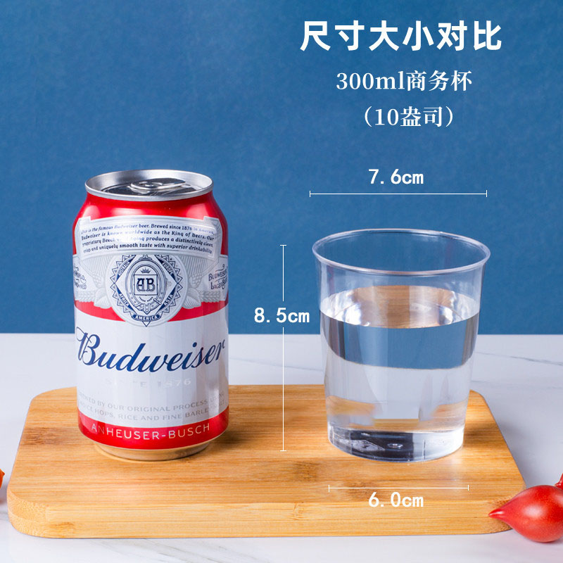 Cenyye 一次性加厚硬塑料杯航空杯 300ml 20个/包 5包装高清大图