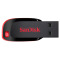 闪迪(SanDisk)16GB USB2.0 U盘 CZ50酷刃 黑红色 小巧便携 时尚设计 安全加密软件