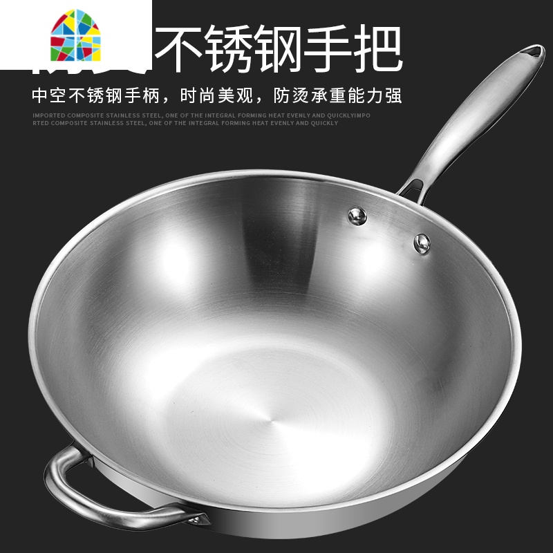 304家用商用不粘锅牛排煎锅蜂巢炒锅平底锅电磁炉燃气适用 FENGHOU 商用平底煎锅28cm高清大图