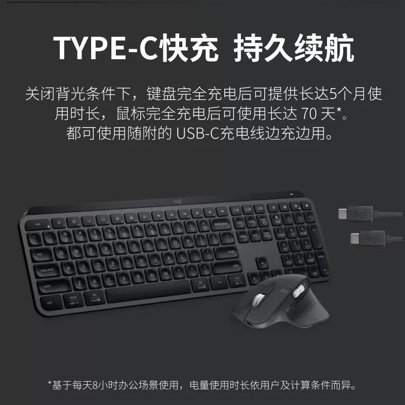 罗技(Logitech)MX KEYS S COMBO无线键鼠套装-黑色高清大图