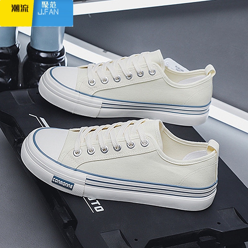 聚范帆布男鞋夏季透气布鞋男款鞋子男生运动休闲板鞋学生潮流百搭潮鞋高清大图