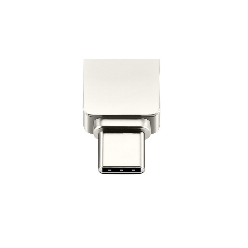 爱国者(aigo)64GB Type-C USB3.0 手机U盘 U350 银色 双接口手机电脑用
