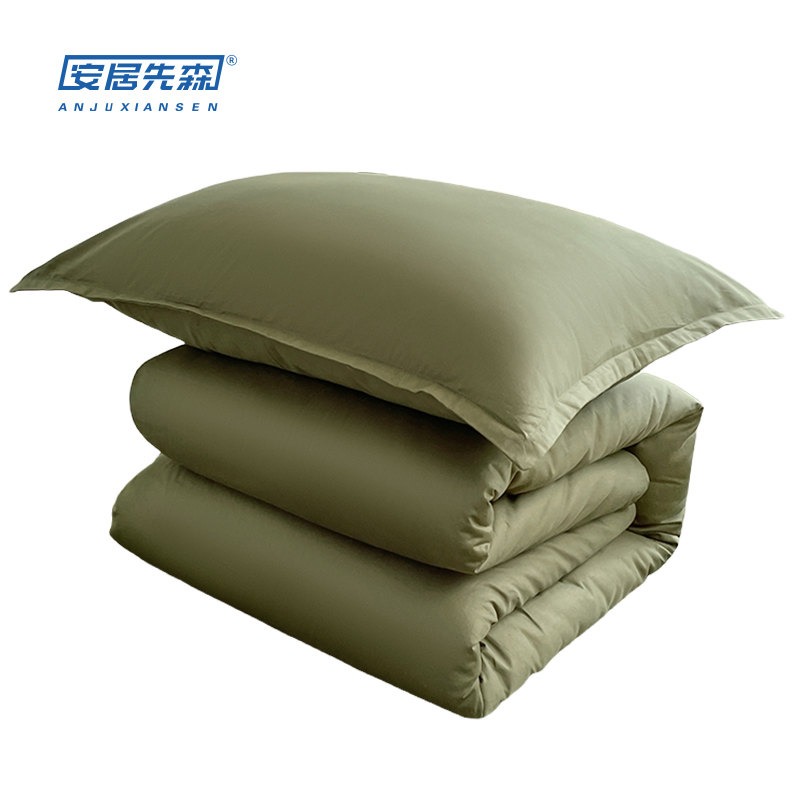安居先森ANJU250505 1.2米床全棉三件套(计价单位:套)绿色高清大图