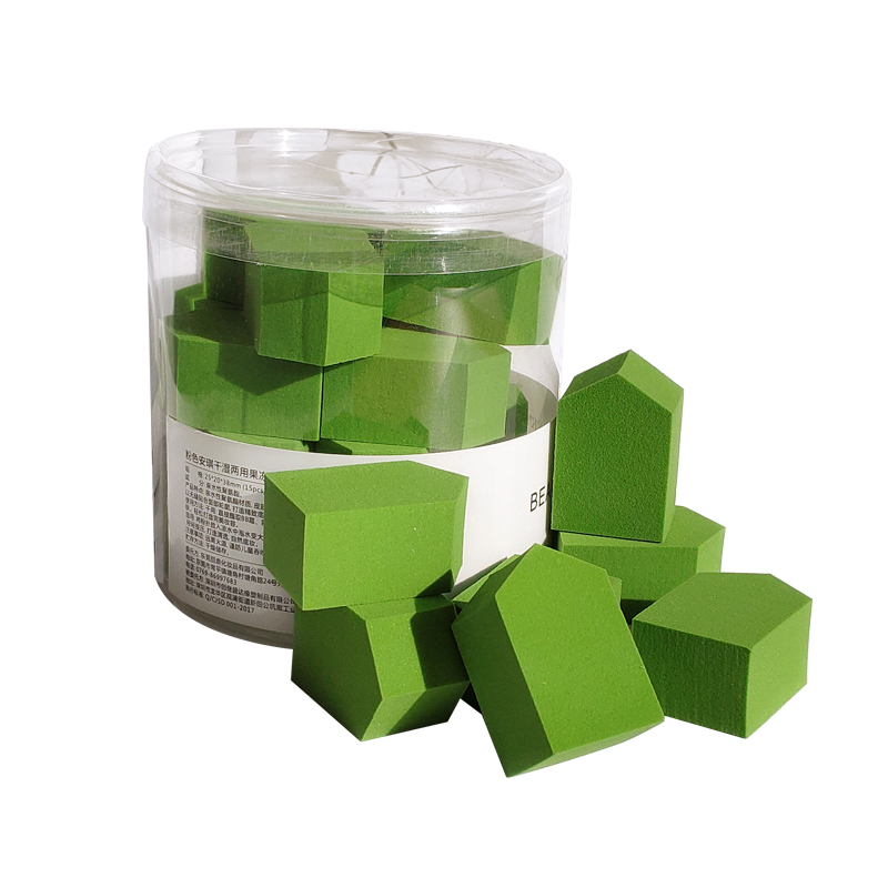 粉色安琪sweetpink 干湿两用果冻粉朴15PCS/盒绿色干湿两用 清洁 粉扑 化妆棉 化妆粉扑高清大图