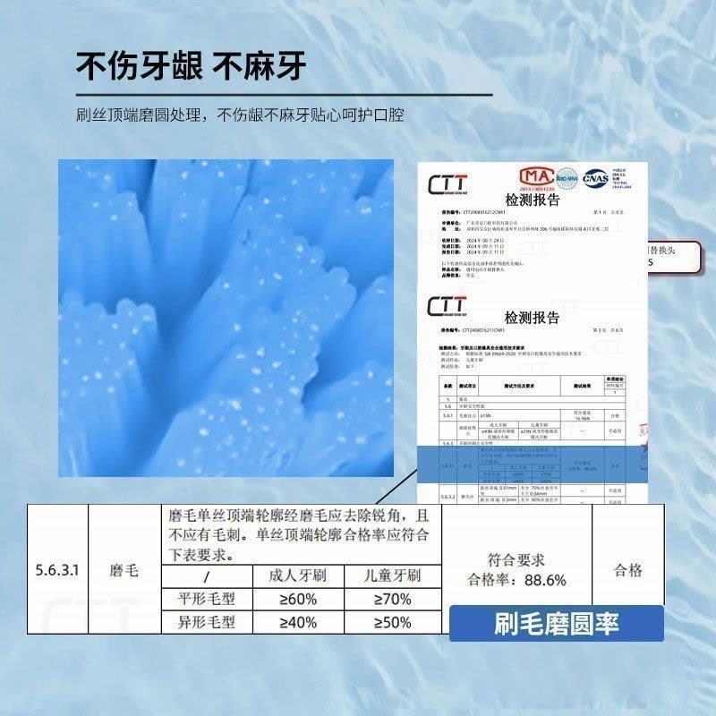 适配飞利浦S3Pro电动牙刷头HX2571/HX257B/HX257C/HX257A替换图片