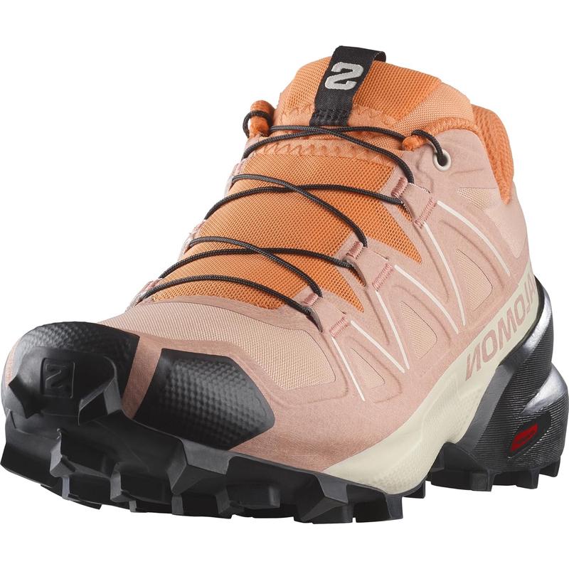 萨洛蒙(SALOMON)女士越野跑鞋专业抓地力耐磨防滑户外运动训练鞋 Cameo_Brown/Black/Bird_of_Para 40.5