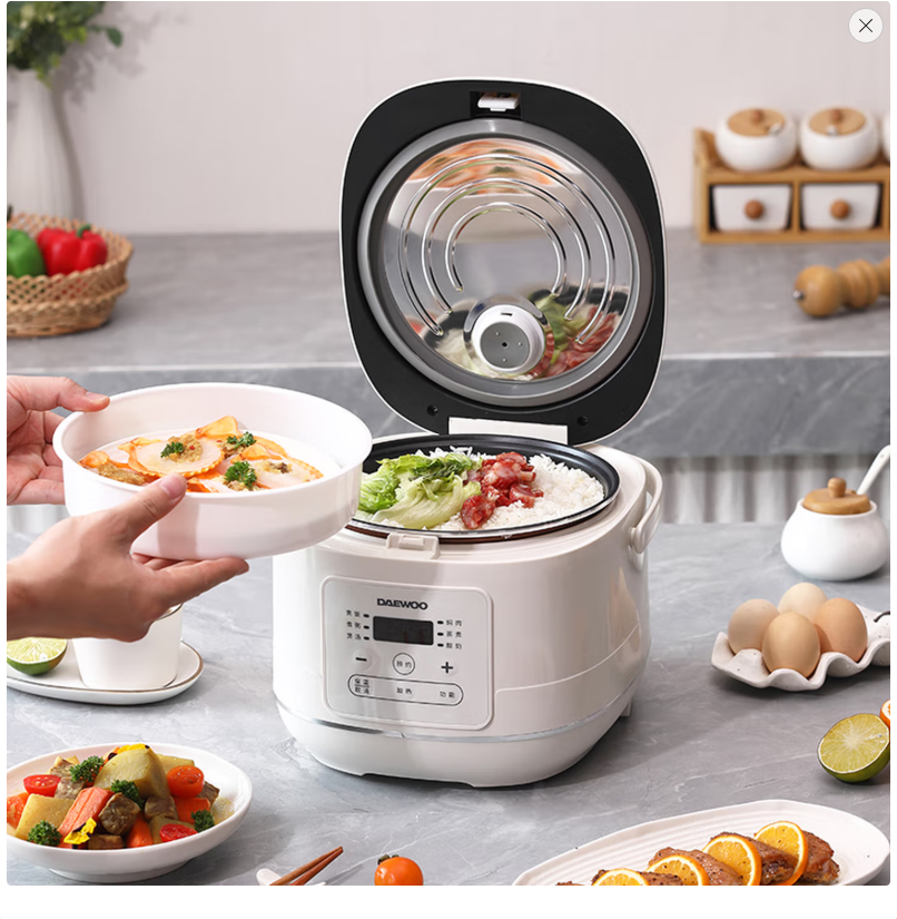 大宇(DAEWOO)电饭煲智能预约多功能上蒸下煮汤粥电饭锅 DYFB-40E29 电饭煲 4L高清大图