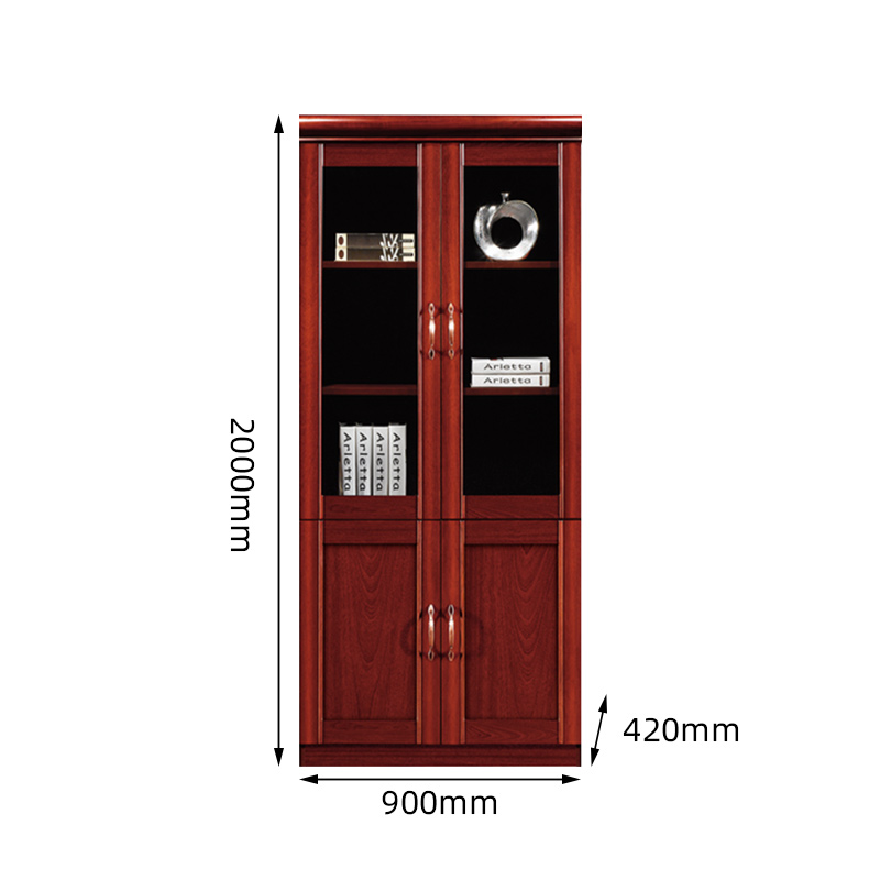 中豫鑫泽 ZYXZ4052405木质文件柜油漆贴木皮资料柜书柜 二门高清大图