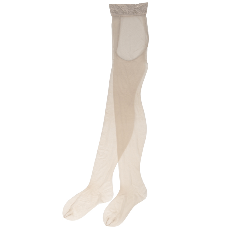 suntek3双蕾丝边丝袜超薄一线裆女薄款夏季隐形连裤袜灰色透明情趣