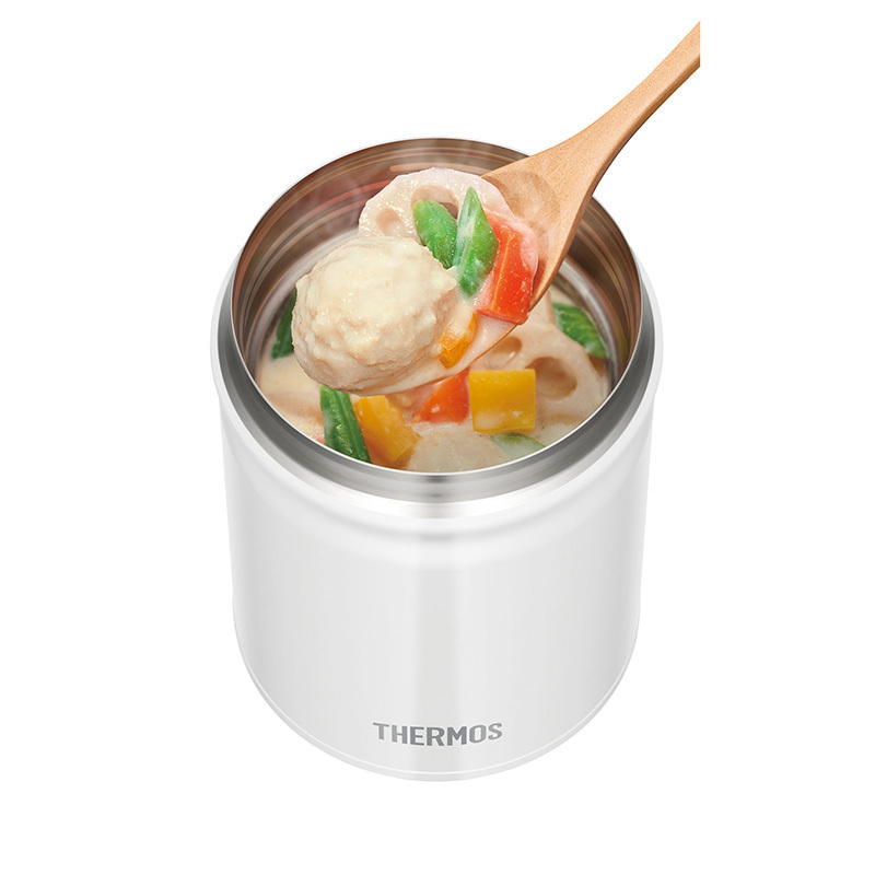 膳魔師THERMOS不锈钢真空断热焖烧杯 JBT-500 WH 500ml 白色焖烧杯 焖烧罐