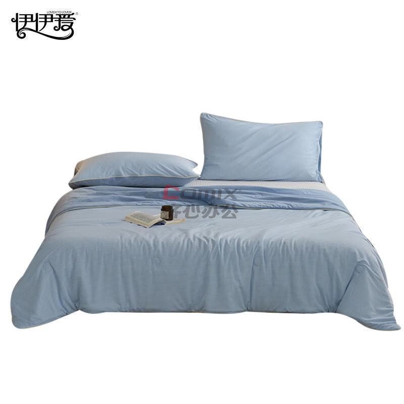 伊伊爱 BZ0LFS2301098 150*200cm 无印风凉感针织夏凉被 1 件/条 (单位:条) 无印风-海蓝_图片