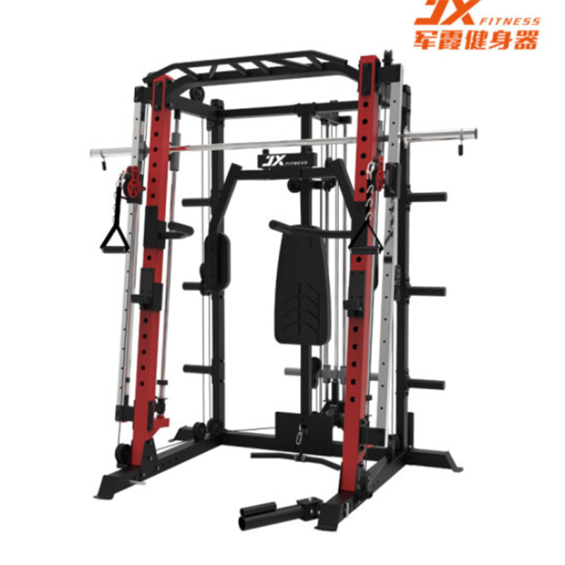 军霞JX-SM3300商用史密斯机龙门架多功能健身房专用深蹲杠铃卧推架2200*1730*2200mm