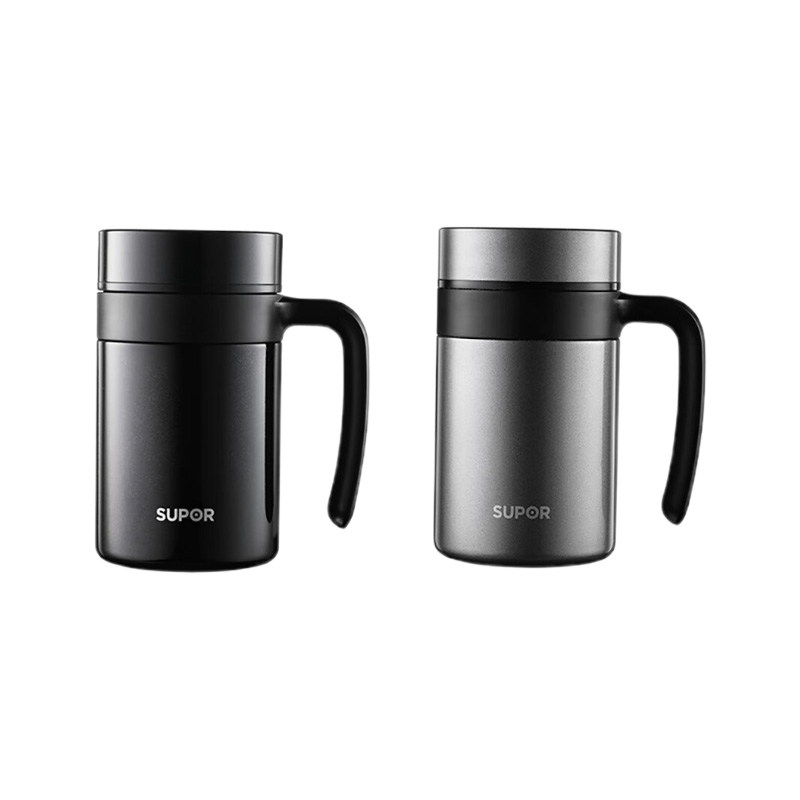 苏泊尔保温杯600ml儒雅黑陨石灰KCV60AU10(颜色随机)