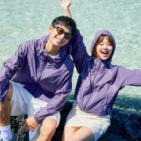 唐狮情侣防晒衣2024夏季防晒服男女UPF50+情侣外套防紫外线情侣装_107 XL 男款深灰紫