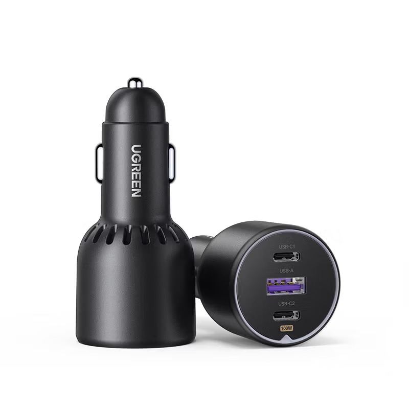 绿联车载充电器69W 汽车点烟器20467黑色 CD239