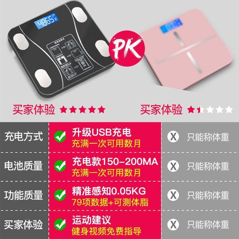 [蓝牙连接]体重计量器称重器 人体秤成人称体重秤数据线 充电线 儿童 电池