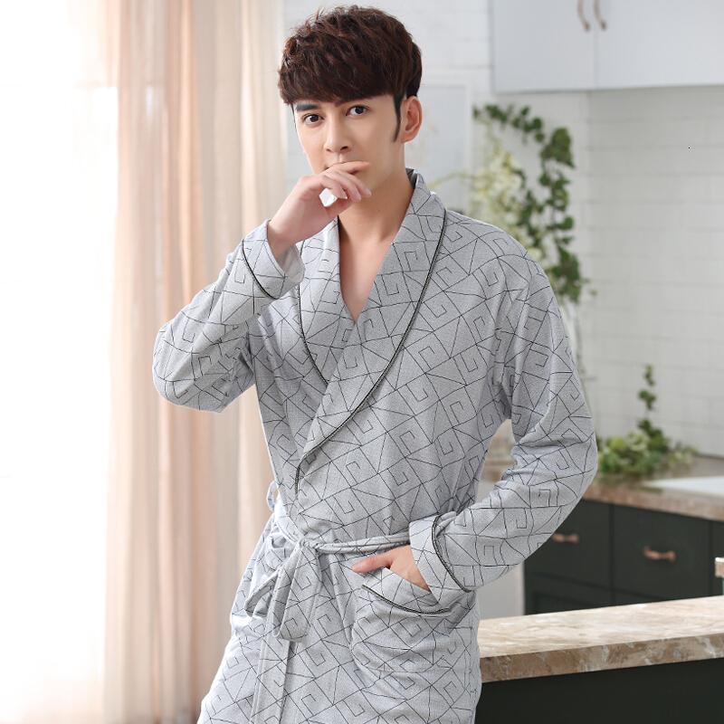 肥佬春夏季男士全棉性感睡衣大码/浴衣家居服220斤