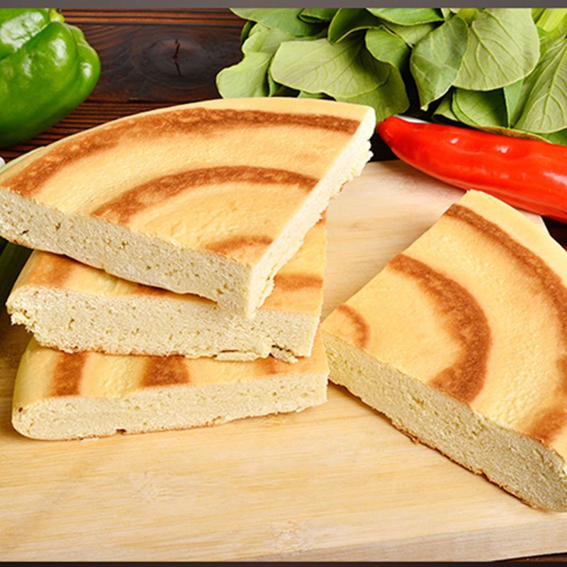 【中华特色】静宁馆 红六福 静宁锅盔大饼 手工烧饼 加工面制品 2个油礼盒装 1000g 口口酥软 顺丰全国派送 西北