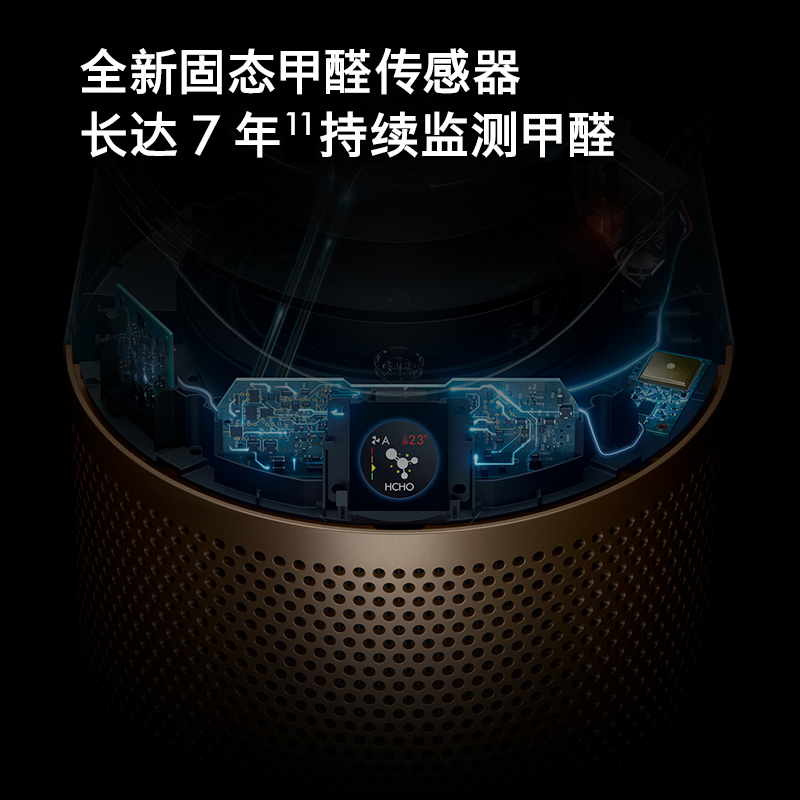 戴森(Dyson)空气净化风扇HP09 取暖净化凉风扇三合一 监测并除甲醛 空气净化器 四季通用 电风扇 白金色高清大图