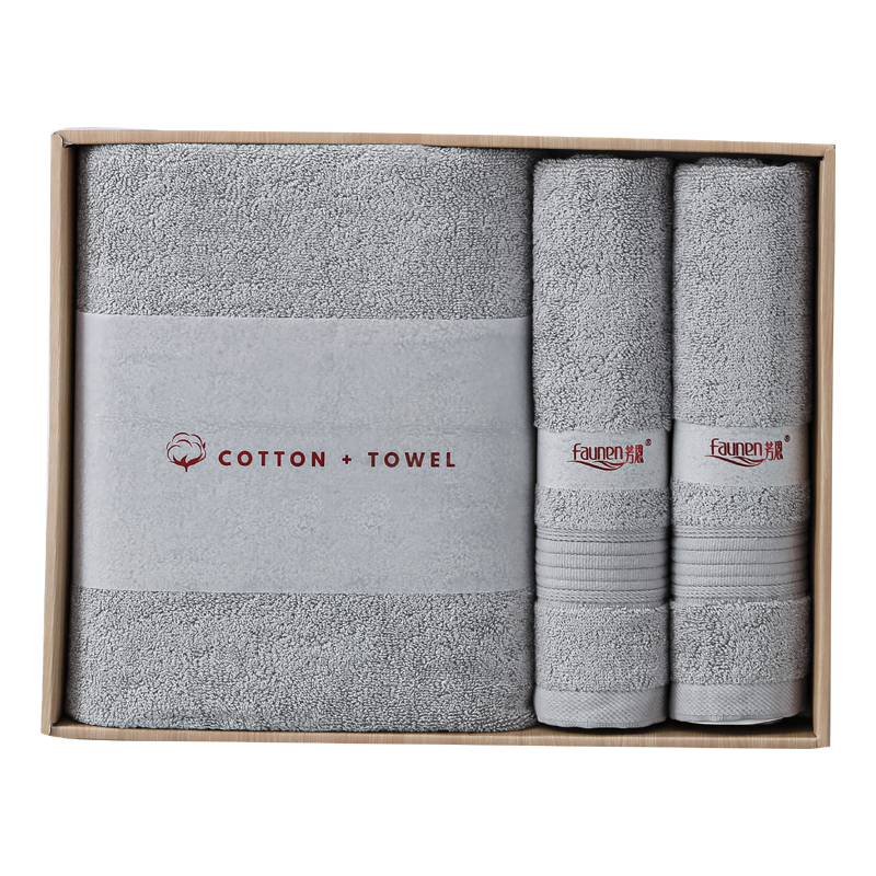 芳恩(faunen) 【雅致】浴巾+面巾组合装 【面巾】×2条+【浴巾】×1条 礼盒装FN-MJ2000-3