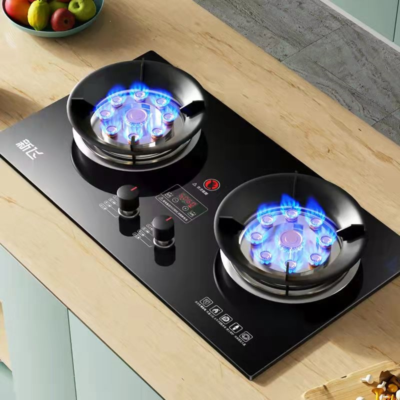 新飞猛火定时燃气灶双灶煤气灶天然气液化气家用嵌入式台式炉灶台_双