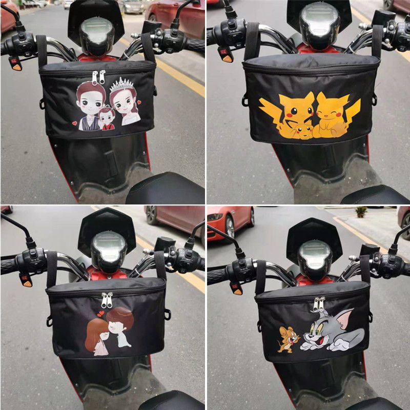 电动车储物挂包滑板踏板摩托车电瓶单车布兜雨衣手机充电器收纳袋 KT猫(大容量)车头包送防水袋