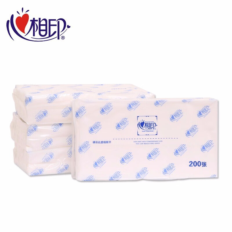 心相印 商务面巾纸DT100透明款2层100抽/包72包/箱单位:箱高清大图