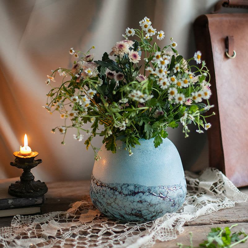 美帮汇海雾球瓶花瓶花器插花器皿水培花瓶花艺玻璃摆件现代简约图片
