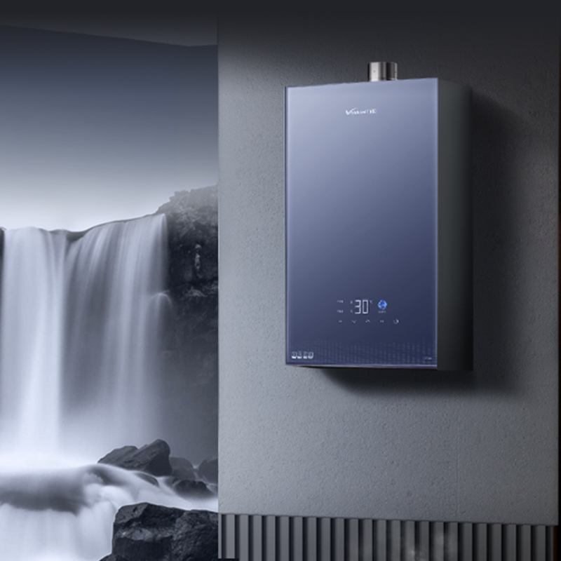 万和触控恒温燃气热水器JSQ30-16X7E6 16升强排防冻钢化玻璃面板二级能效高清大图