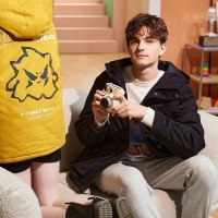 [2.5折价217元]唐狮冬装新款情侣棉衣棉服外套男女加厚反光印花防寒韩版潮流