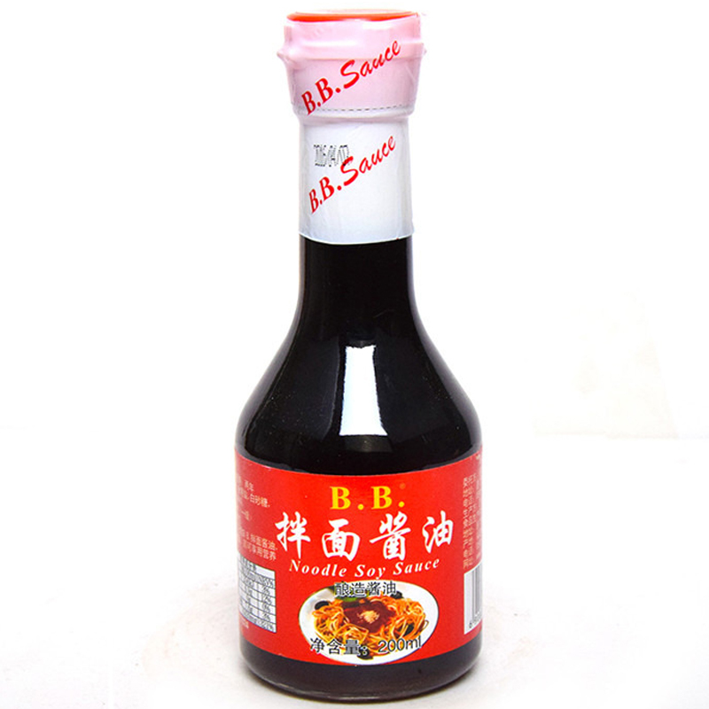 BB拌面酱油瓶装200ml 调味品酱油生抽 调味佐餐拌面酿造酱油
