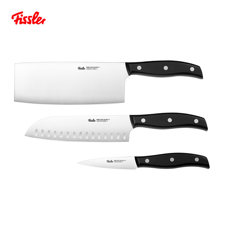 德国菲仕乐/Fissler 精致系列七件套 不锈钢刀具套装 切菜刀剁骨刀蔬果刀剪刀 30CR13/400不锈钢 家厨房用