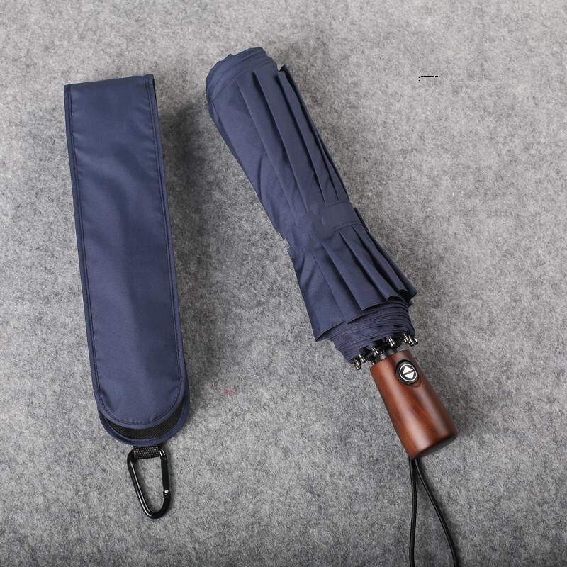十骨大男士双人加大三折叠自动加固三人晴雨伞日用创意家居