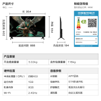 雷鸟雀4 25款43英寸4K 高清智能网络WiFi语音低蓝光认证液晶平板电视机43F195C