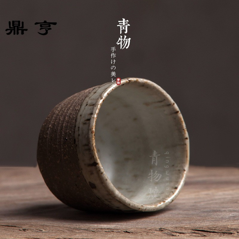 鼎亨青物粗陶品茗杯純手工茶杯景德镇产地货源
