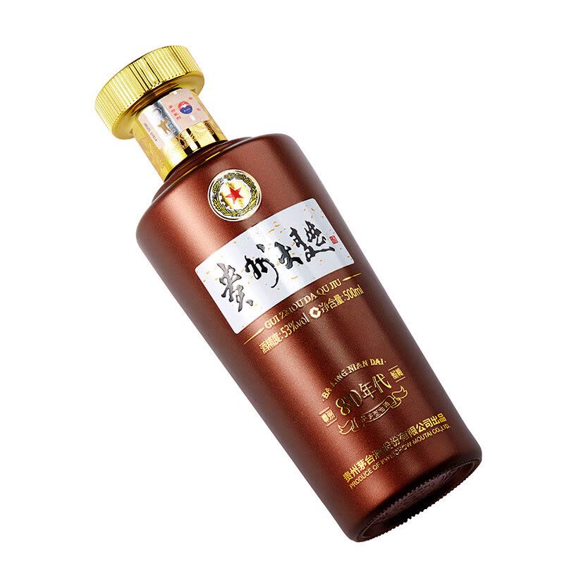 茅台贵州大曲80年代53度酱香型白酒500ml单瓶(新老包装随机发货)【价格