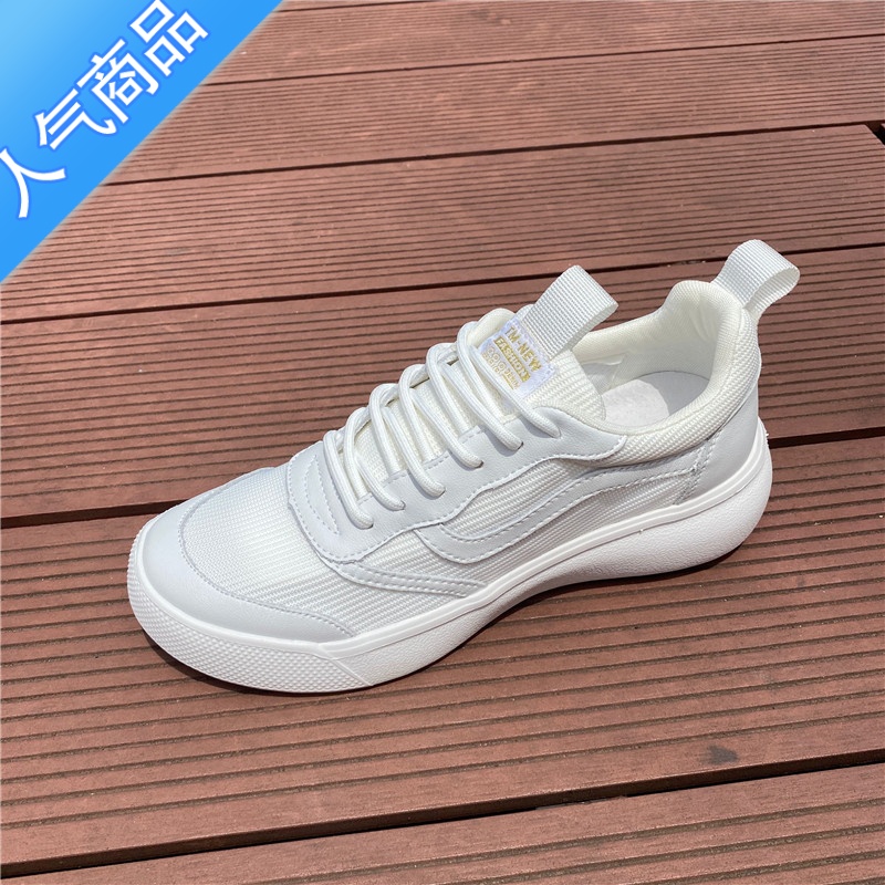 SUNTEK2023年新款浅口小白鞋女夏季薄款网面透气厚底休闲百搭轻便运动鞋高清大图