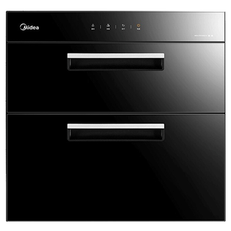 美的(Midea)消毒柜家用嵌入式 餐具碗筷 91升双层小尺寸 二星级高温消毒碗柜 100Q15 紫外线+光波消毒