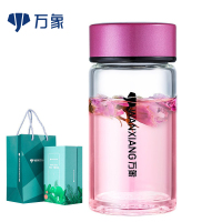 万象单层玻璃杯女可爱小巧便携水杯家用休闲泡茶杯