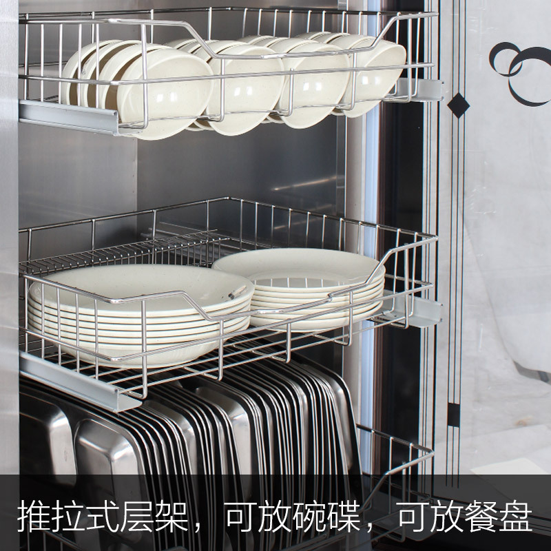 圣托(Shentop)热风循环中温消毒柜 全无磁不锈钢单门 商用校园单位食堂消毒碗柜 YTP600-D5