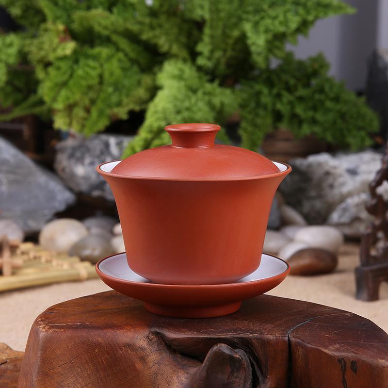 家柏饰(CORATED)紫砂盖碗三才碗茶备冲泡茶具茶壶盖碗茶备茶具茶碗易泡壶