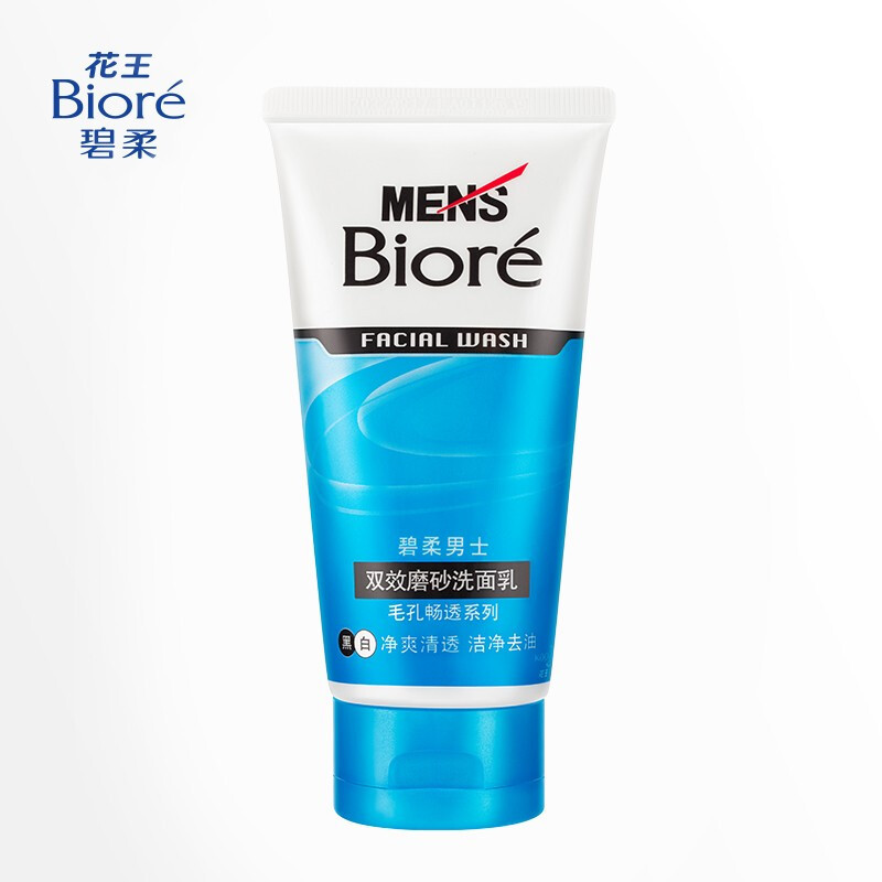 碧柔 男士双效磨砂洗面乳+深层净透洁面露组合150ml+100g