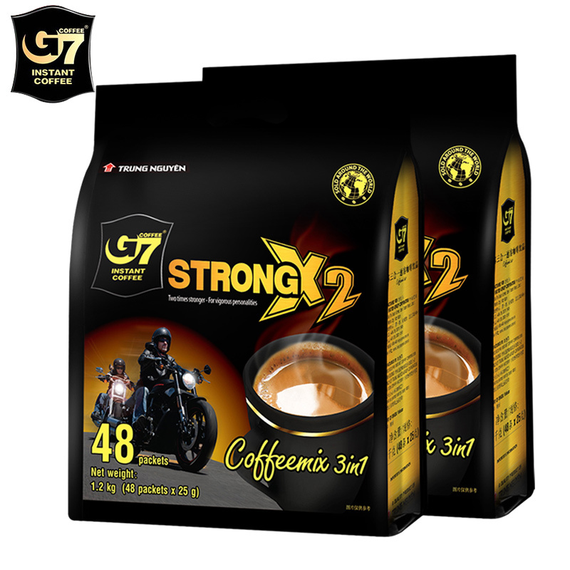 越南进口中原G7 coffee浓醇特浓香醇三合一速溶咖啡粉1200g克*2袋装