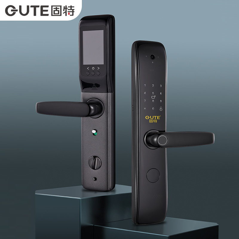 固特(gute) 电子门锁指纹锁防盗门智能锁带监控门铃摄像头密码锁防