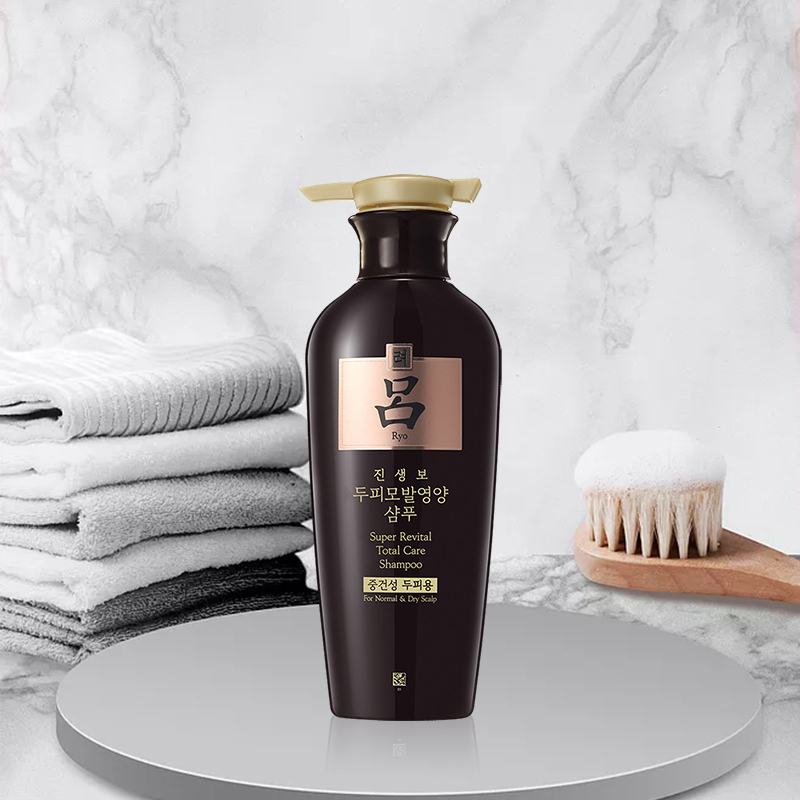 ryo吕清爽控油去屑洗发水深层洁净去屑止痒黑吕洗发水400ml两支