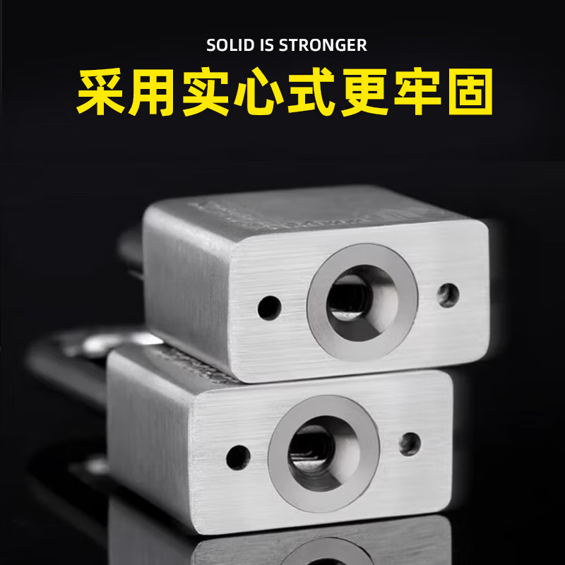 不锈钢挂锁防水防锈大门锁防盗锁户外锁具门防撬仓库锁4把钥匙 60mm长梁单开高清大图