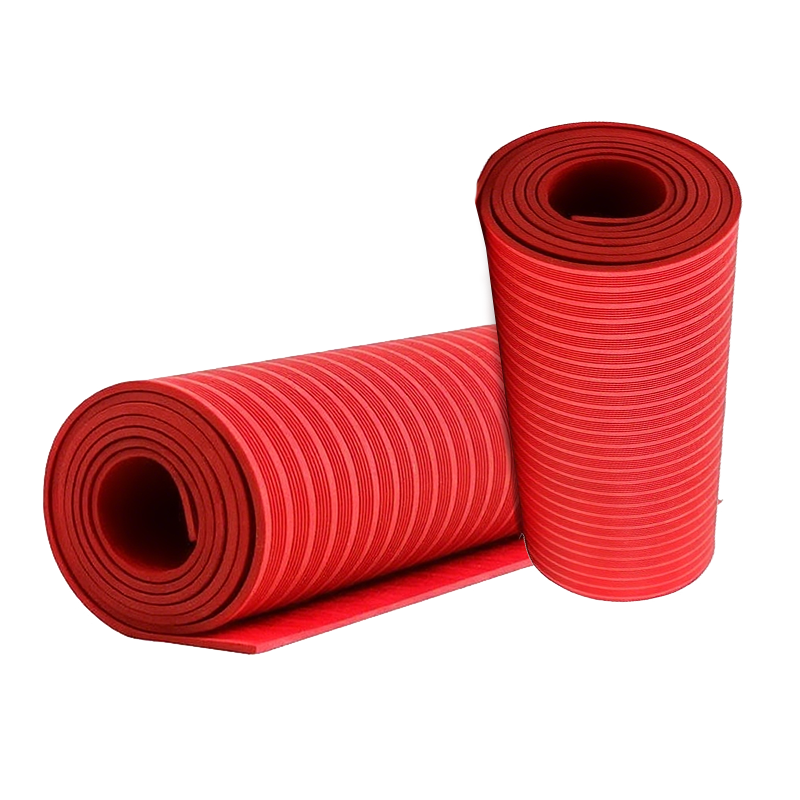 天空桥 绝缘垫 红色条纹5mm*1.2m*5m 10kv 卷高清大图